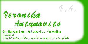 veronika antunovits business card